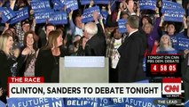 Hillary Clinton and Bernie Sanders debate after N.H.