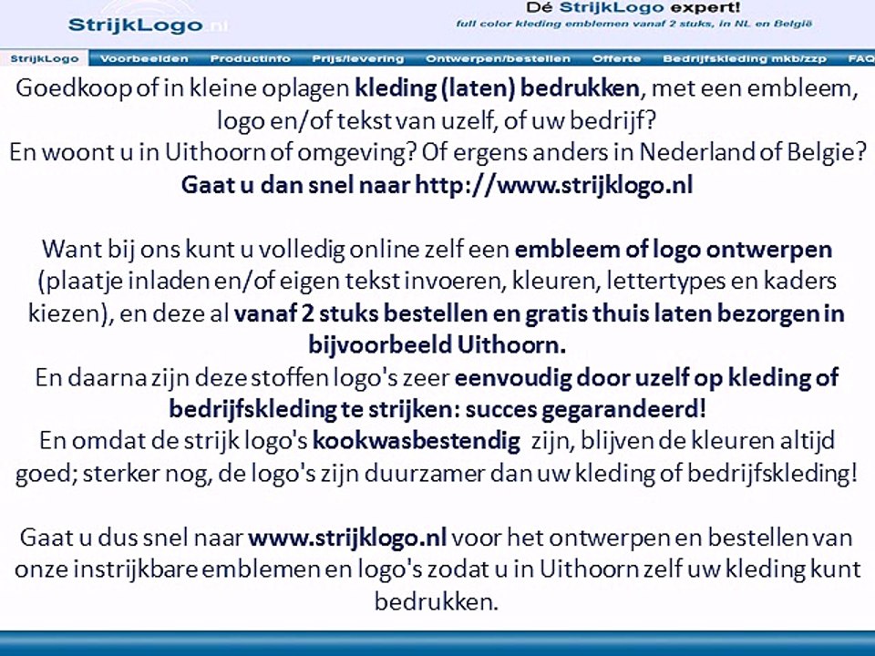 Kleding bedrukken Uithoorn