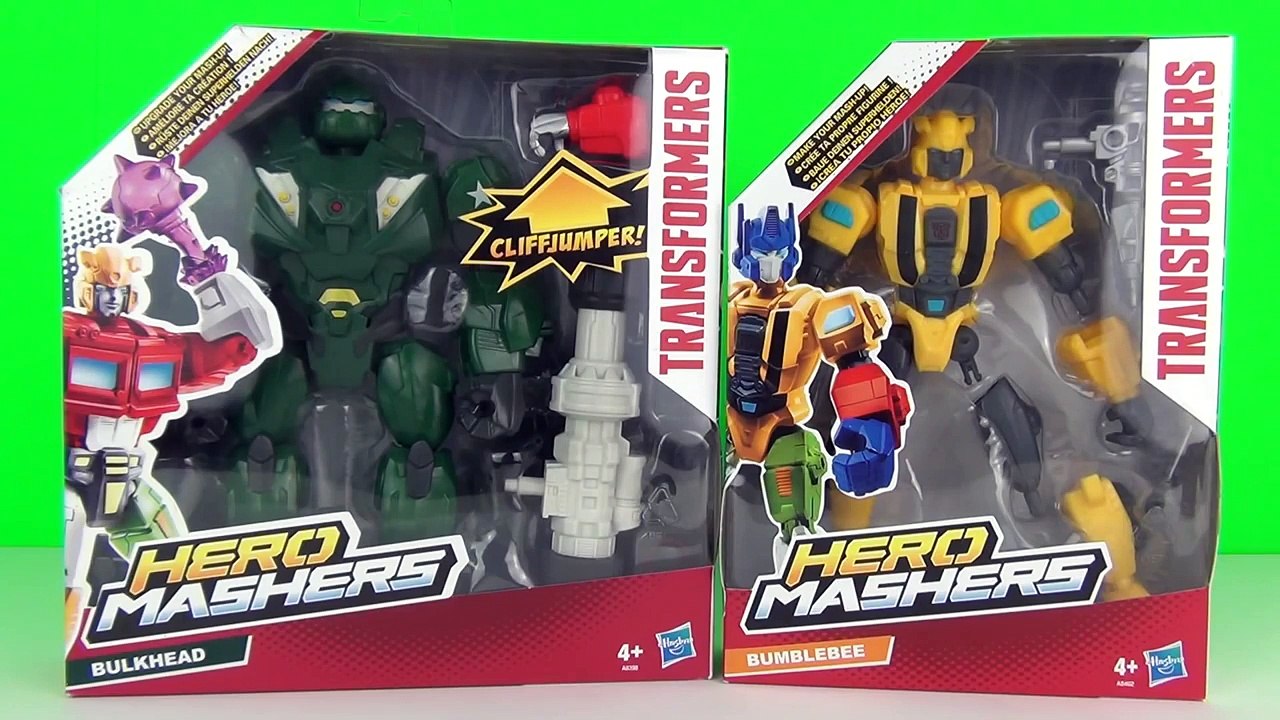 Transformers Prime Hero Mashers: Bulkhead & Bumblebee Toy Review & Unboxing, Hasbro