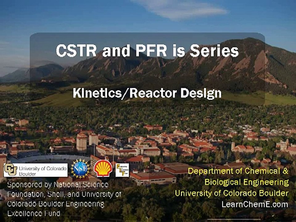 PFR and CSTR in Series A