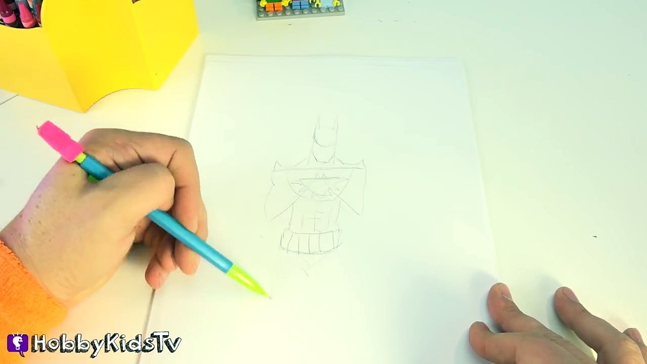 Draw Batman with HobbyDad! Quick + Easy w/ DC Crayola by HobbyKidsTV
