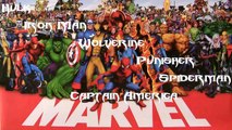 The Avengers Diecast Cars Captain America Iron man Hulk Wolverine Spider-man Punisher Marvel