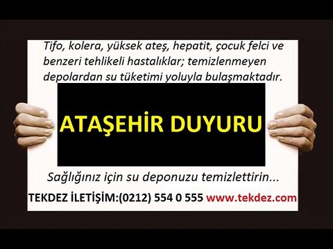 Ataşehir İstanbul su deposu temizliği ve izolasyonu TEKDEZ