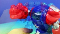 Marvel Playskool heroes Spiderman Captain America With Space Command Armor Robot Battles Thanos