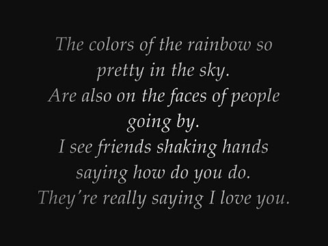 Louis Armstrong - What A Wonderful World (Lyrics)