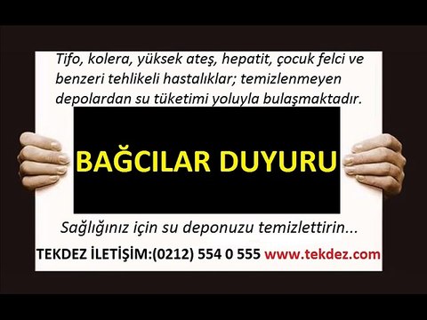 Bağcılar İstanbul su deposu temizliği ve izolasyonu TEKDEZ