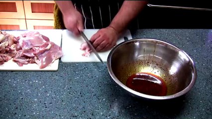 Шашлык из куриных окорочков