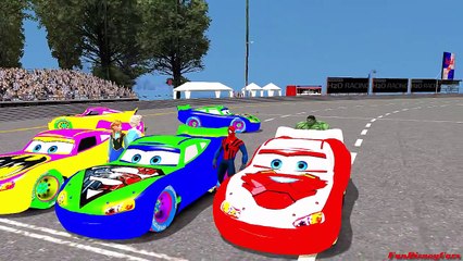HULK & Spiderman Elsa Frozen Lightning McQueen CARS + Fun Kids Songs