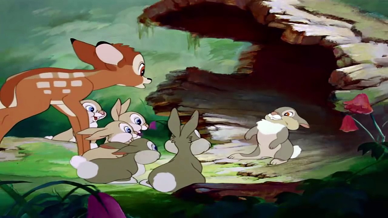 Bambi - Thumper teaches Bambi to walk and speak HD