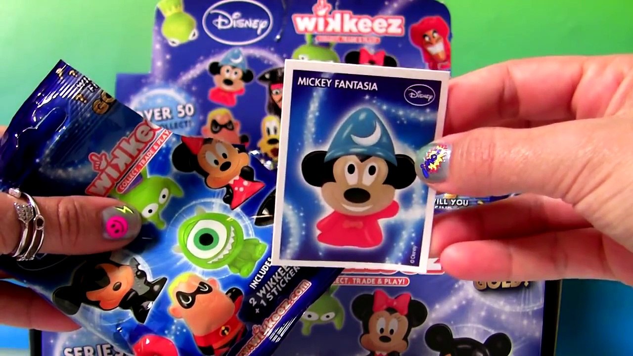 20 Disney Wikkeez SURPRISE Blind Bags Gold Mickey Mouse Rockstar Pixar BOX by Disneycollector