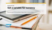 Set a variable for currency SAP BusinessObjects Design Studio 1.0