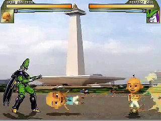Upin & Ipin vs Cell Dragon Ball Z (Game : MUGEN training Mode)