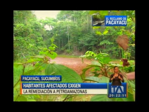 Habitantes de Pacayacu afectados por explotación petrolera exigen remediación