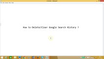 How to Delete or Clear Your Google Search History ?