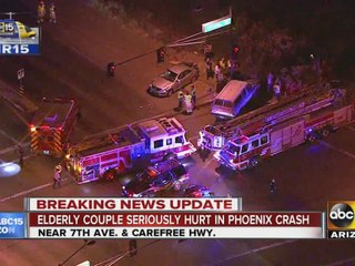 Elderly couple seriously hurt in Phoenix crash