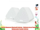 August MS515 - 2x 5W Altavoces Estéreos Inalámbricos con Bluetooth Cable de Altavoz a Altavoz