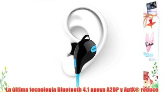 Aukey® Auriculares estéreo Bluetooth 4.1 para correr cascos deportivos y resistente al agua