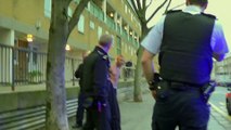 Guy urinates in his pants while getting arrested in London