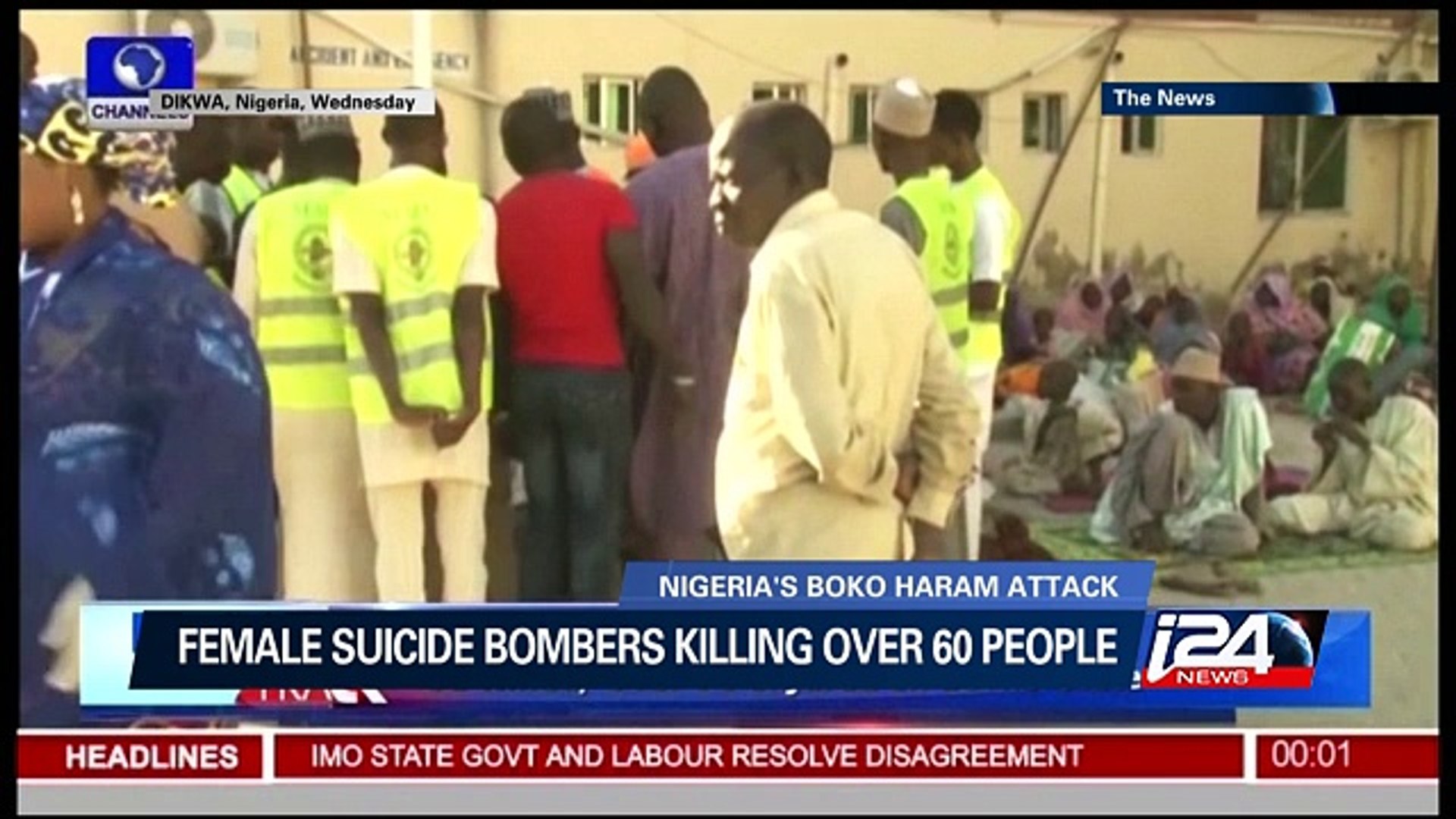 Nigeria : female suicide bombers killing over 60 people