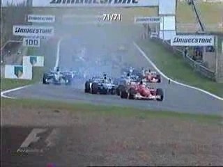 F1 - Schumacher vs Montoya contact Brazil (2002)