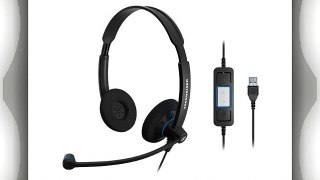 Sennheiser SC 60 USB CTRL - Auriculares con micrófono (Centro de llamadas/Oficina Binaurale