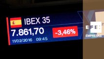 El Ibex 35 cae con fuerza y pierde los 8.000 puntos