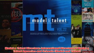 Download PDF  Model  Talent Directory International Directory of Model  Talent Agencies and Schools FULL FREE