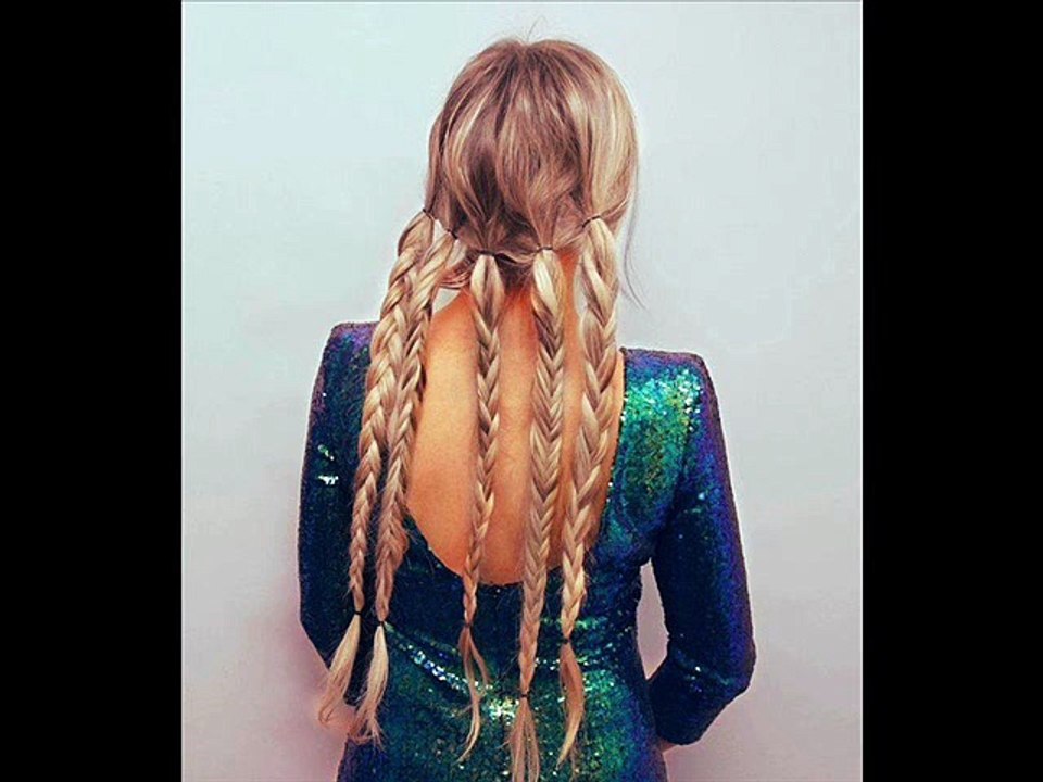 МК - прическа на новый год или вечеринку на длинные волосы -- MC - hairstyle for long hair