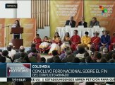 Concluye foro de paz en Colombia con un llamado al diálogo nacional