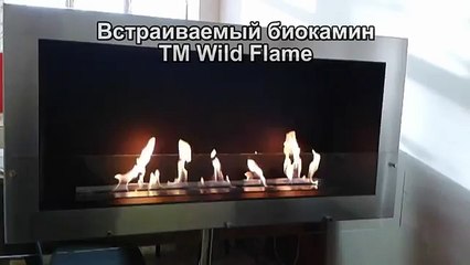 Биокамин встраиваемый Родос Steel ТМ Wild Flame
