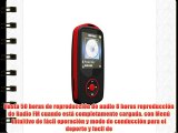AGPtek A06 - Reproductor de MP3 (8 GB pantalla de 1.8 Radio Bluetooth) color rojo