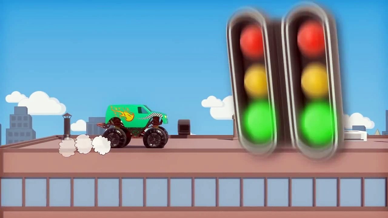 Binkie TV - Monster Truck Stunt - Rooftop - For Kids(1)