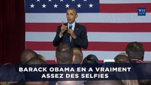 Barack Obama en a vraiment assez des selfies