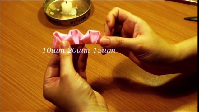 Роза Канзаши Розовое сияние - Rose Kanzashi Pink shining