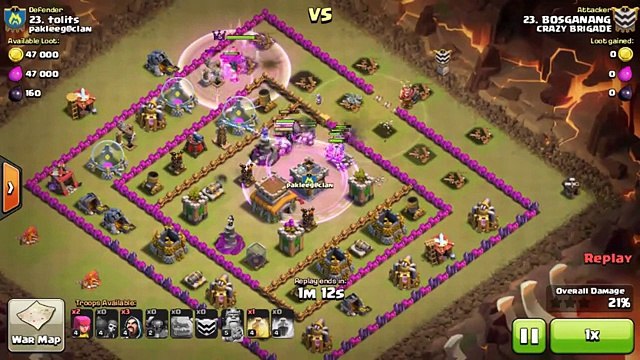 3 Stars Clan War (TH8 VS TH8)- GOWIPE Attack Strategy (CRAZY BRI