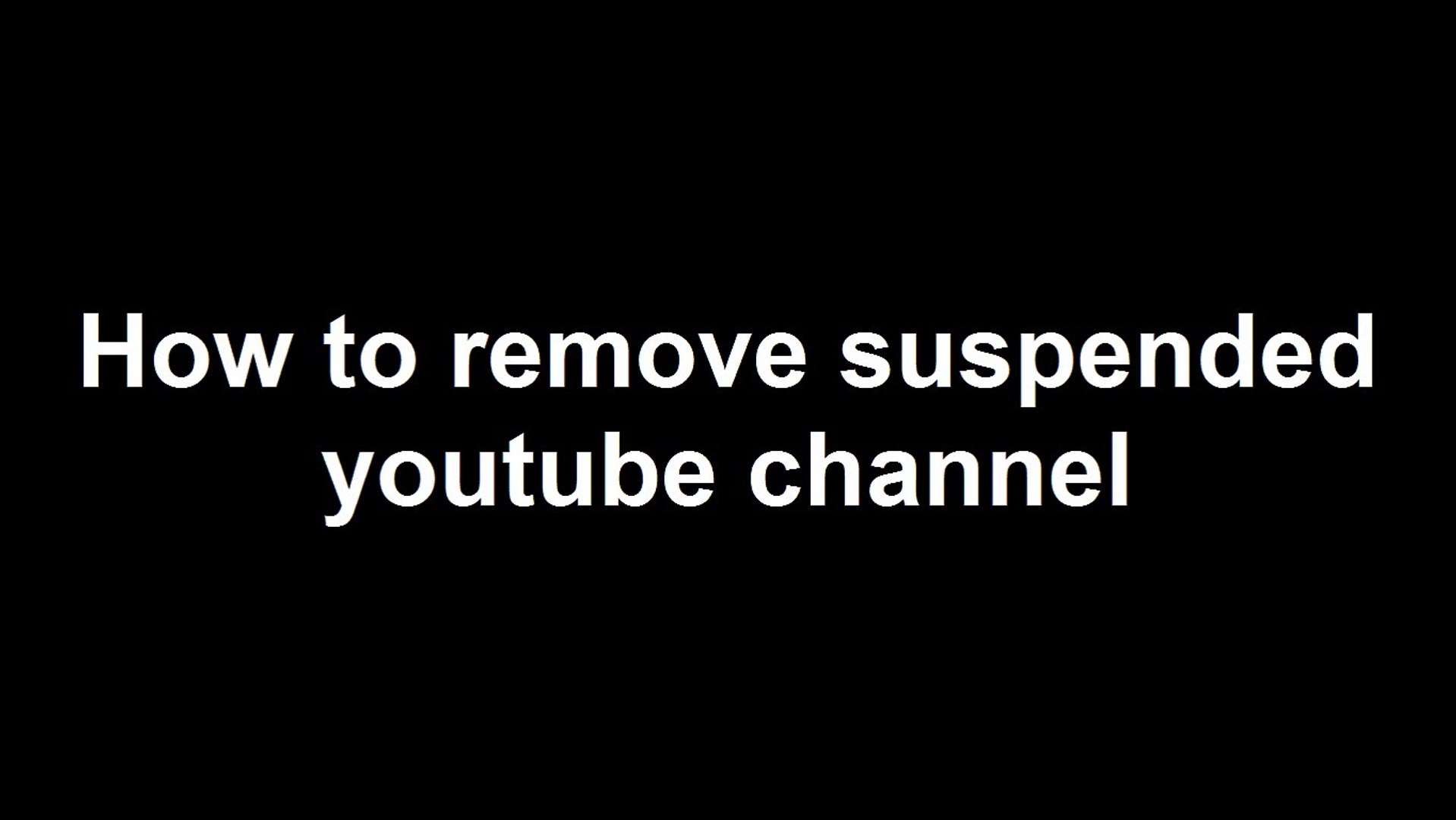 ⁣How to remove suspendent channel in youtube