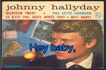 Johnny Hallyday_Hey baby (Bruce Channel)(1962) karaoke