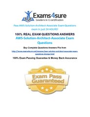 AWS Architect Solution Associate Practice Questions