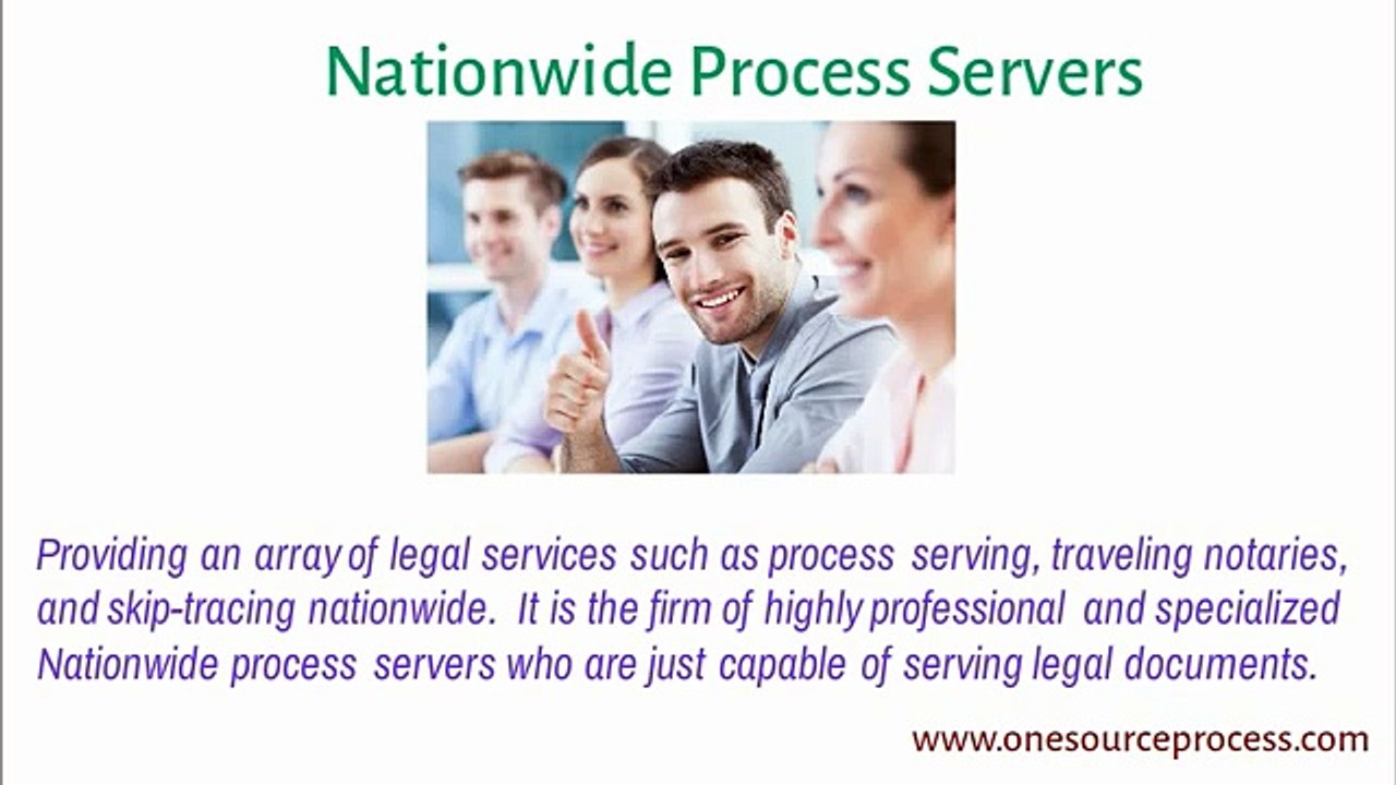 Nationwide Process Servers by One Source Process