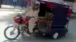 Very Amazing And Funny Pakistani Rikshaw Bike Stunt On Road very funny videos