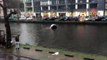 4 hommes plongent pour sauver une femme et son enfant coincés dans une voiture en train de couler dans un canal à Amsterdam