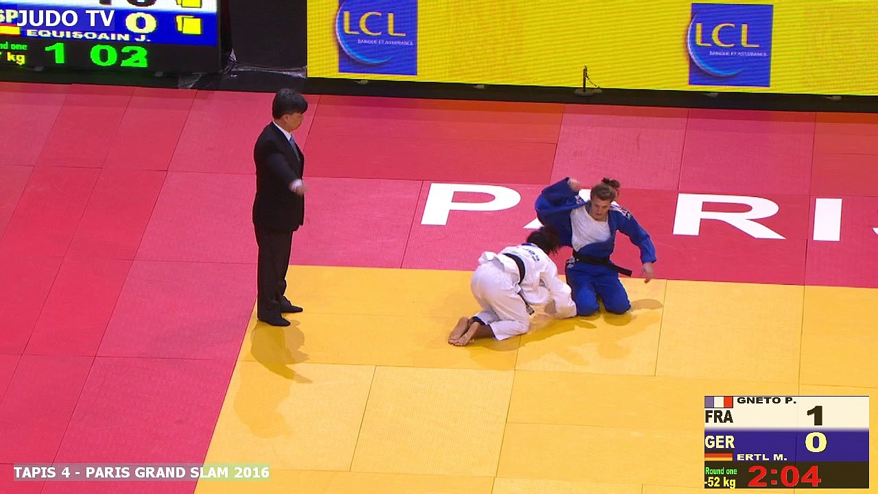 PGS2016 1er tour -52kg : GNETO (FRA) vs. ERTL (GER)