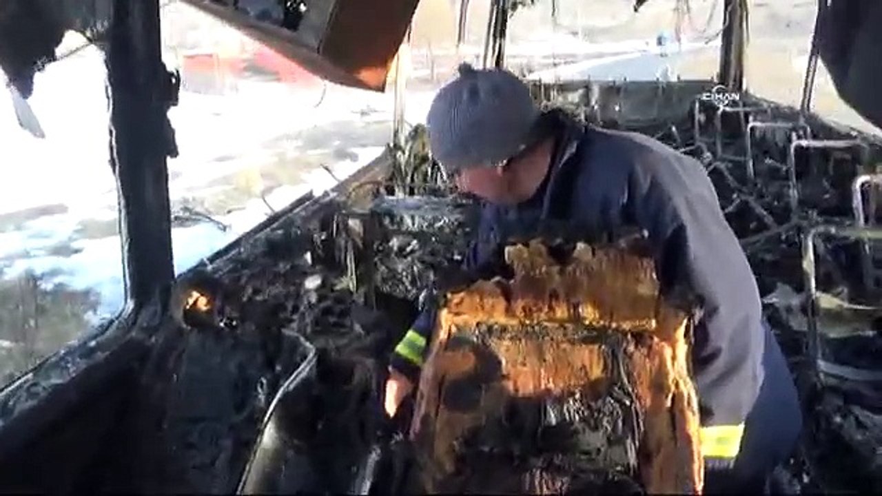 Yolcu otobüsü yandı, 28 yolcu ölümden döndü