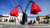 These Flower Lamps Bloom When People Stand Under Them