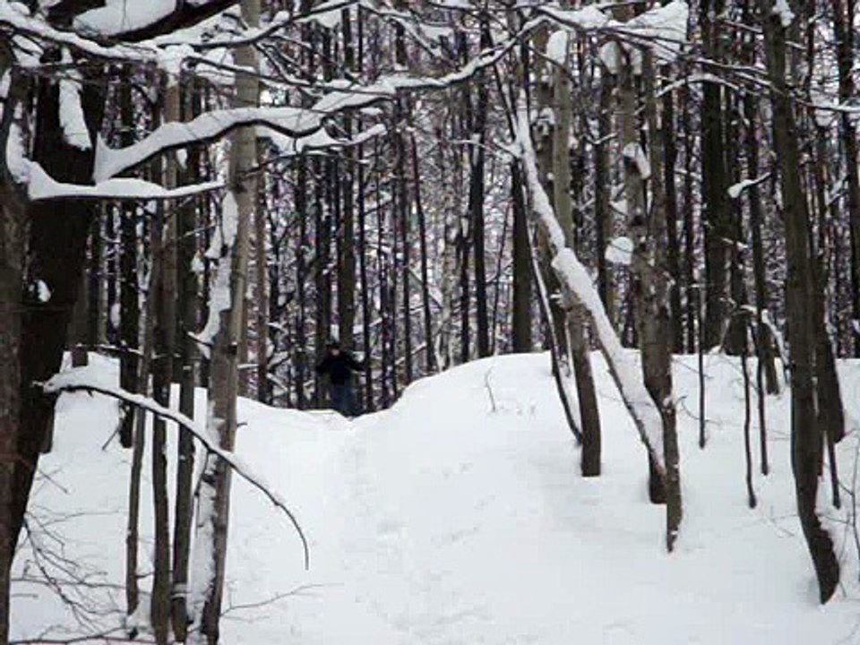 Красивое падение на лыжах