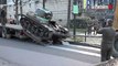 Des chars blindés dans les rues de Paris