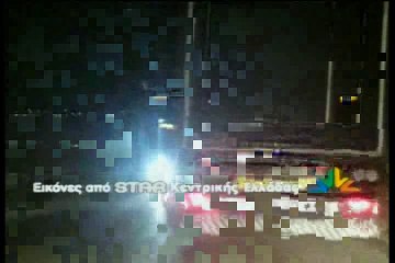 Πλάνα από νταλίκες στη Χαλκίδα