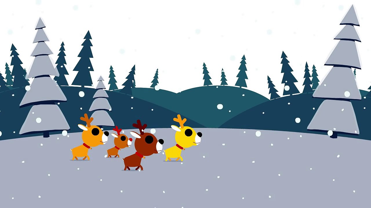 LE RENNE AU NEZ ROUGE ♫ Comptine maternelle et Chansons de Noël pour bébé en français