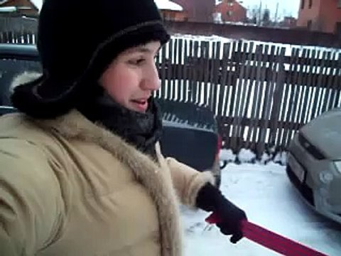 На лыжах за машиной. Сюжет 4