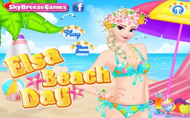 Princess Elsa Beach Day - Disney Frozen Games